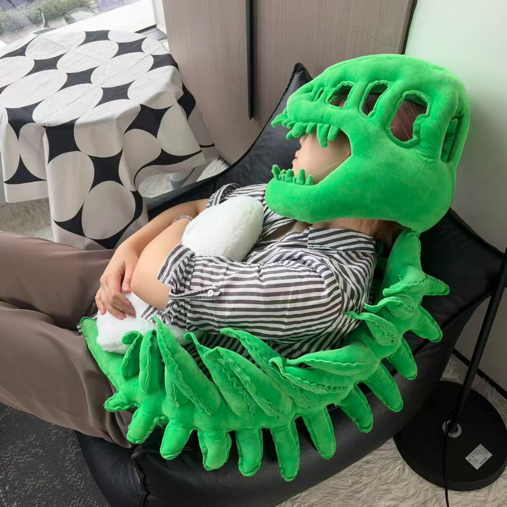 Dinosaur Bone Hat, Plush Cosplay Headgear Costume - Halloween and Party Fun, Wearable Cosplay Accessories, Photo Props, Soft Decor, Creative Gifts for Kids, Families and Dinosaur Fans, Halloween Decorations，Halloween Costumes, Halloween Hats